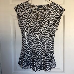 SALE! 3/15$ Milano Zebra Print Peplum Top